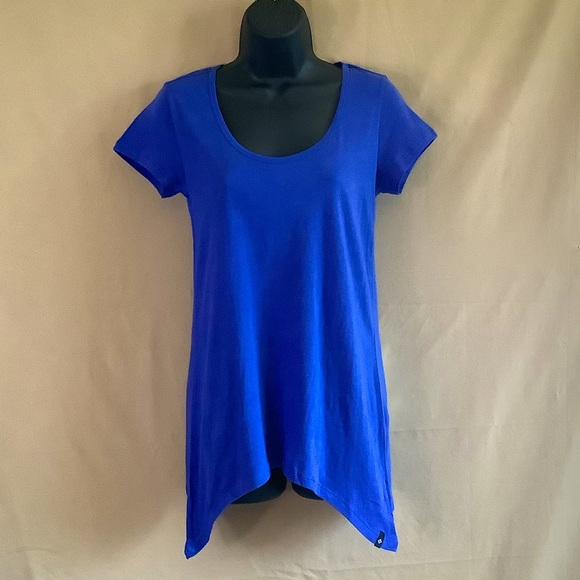 NWT Satva Blue 100% Organic Cotton Hi-Lo Tee XS - Picture 10 of 12
